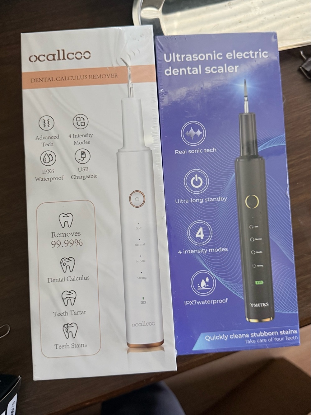 combo 2pc  Ultrasonic Electric Dental Scaler - White